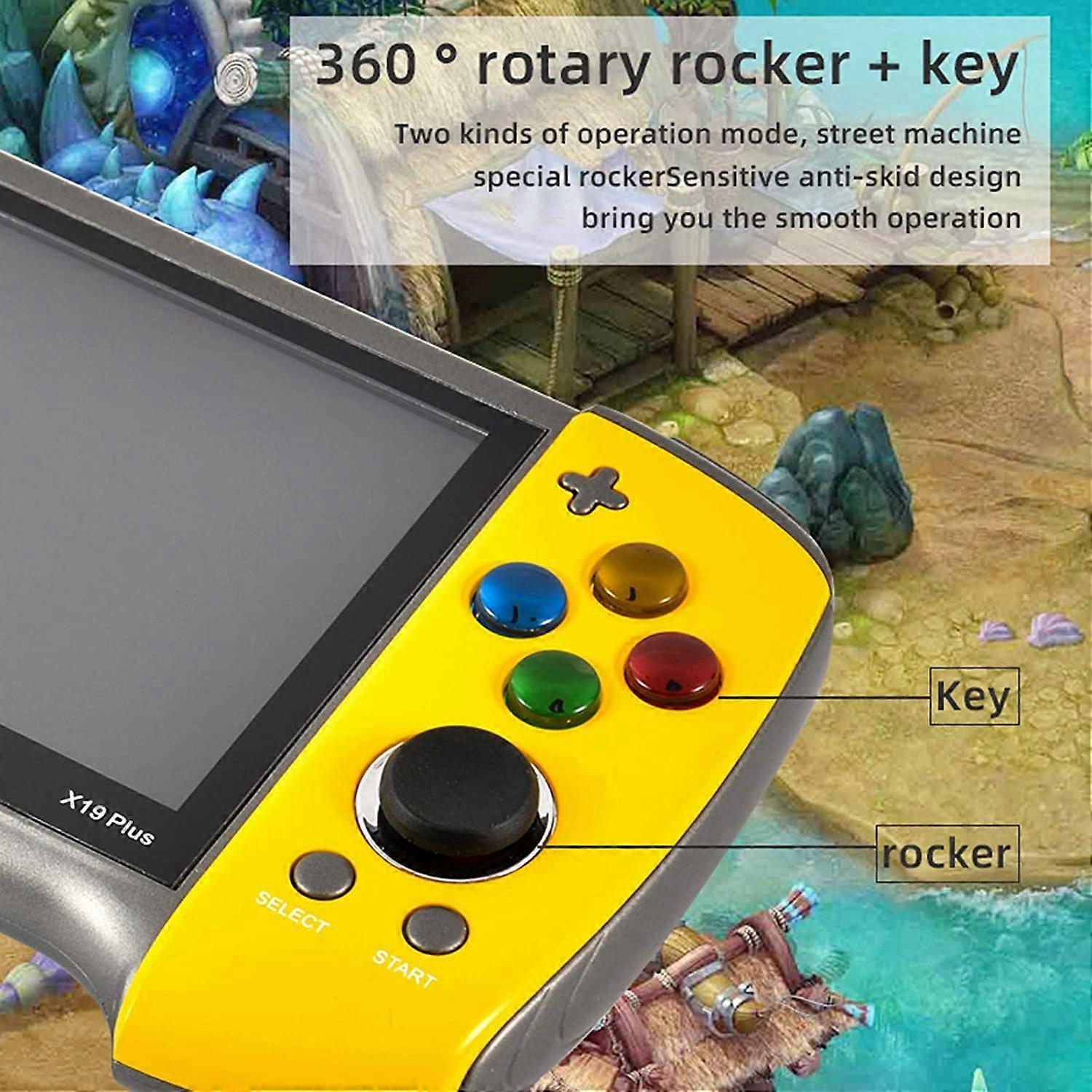 Retro Handheld Game Console 5.1 Inch Dual Rocker Portable Arcade E-Book ...