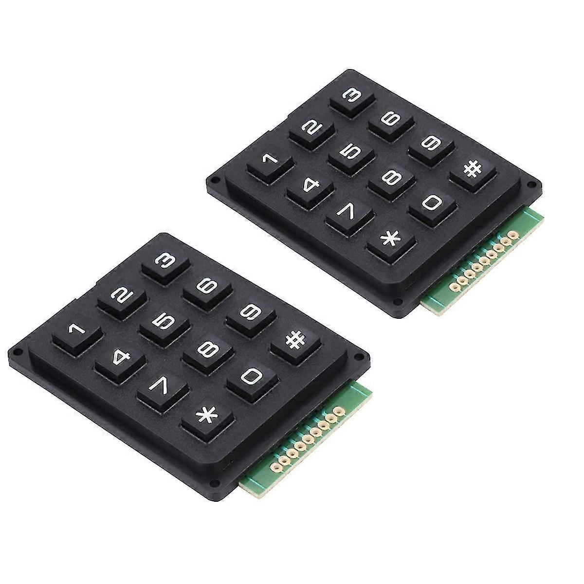 2pcs Switch Keyboard Keypad Array Module Abs Plastic Keys 3x4 12 Key Button Membrane Switch Diy Kit
