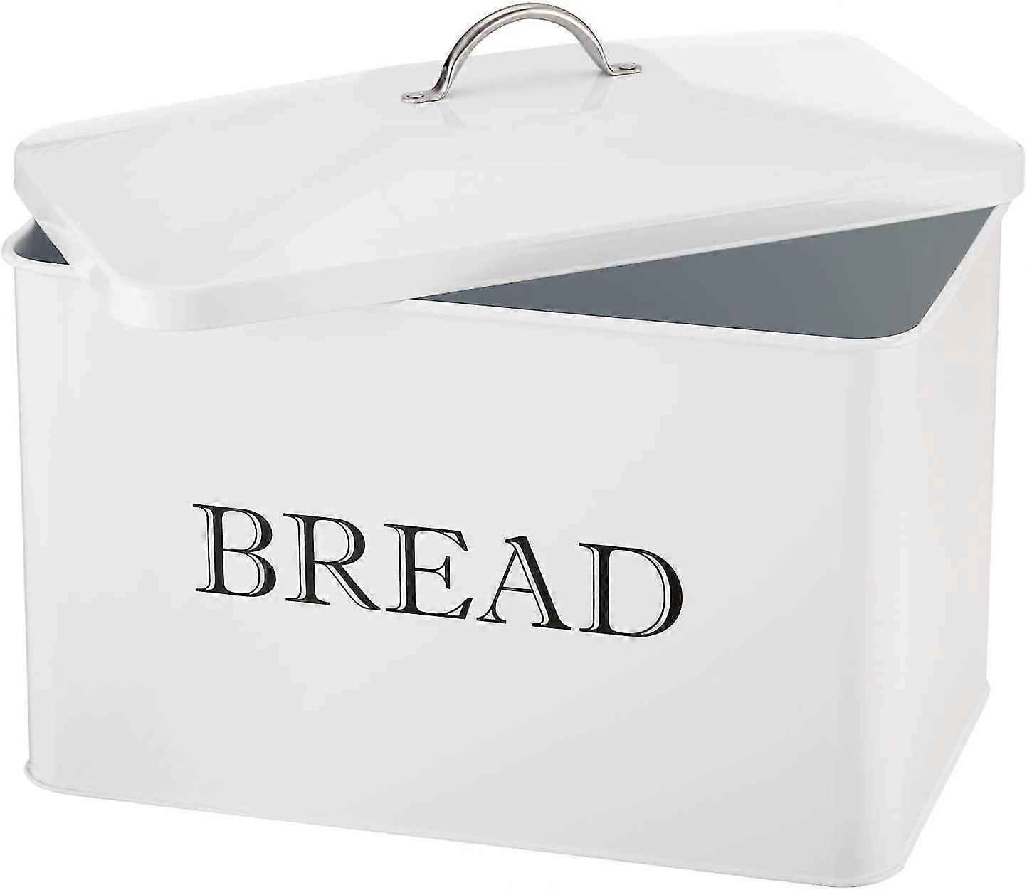 Retro Bread Boxes Large Metal Home Storage Bread Box With Lid, For Breads Bagels Chips Dry Food Storage Bread Box