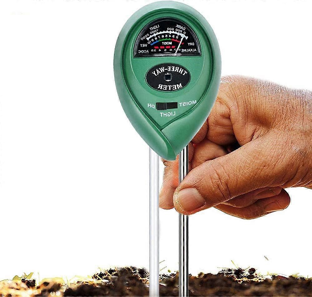 Soil Testing Kit, 3-in-1 Soil PH Tester Moisture Meter Light and PH acidity Tester, Plant Soil Tester Tool for Garden Farm Lawn Outdoor