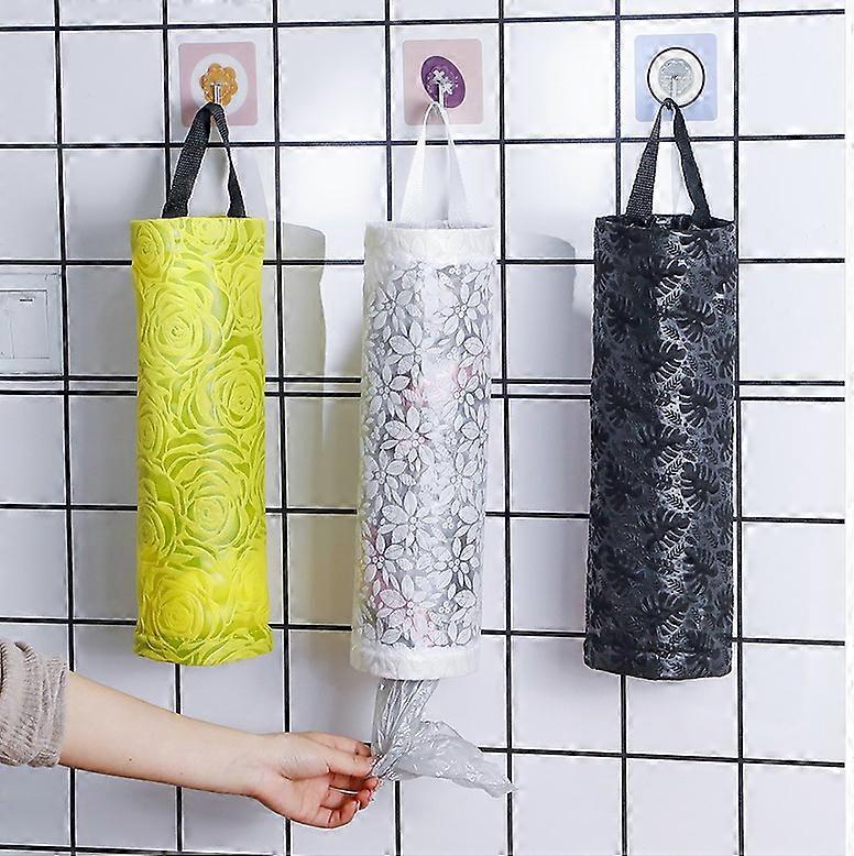3pcs Home Grocery Plastic Bag Holders Wall