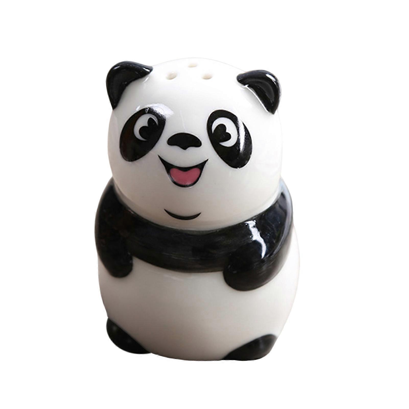 Ceramiczny słoik na przyprawy Red Panda Pojemnik do przechowywania soli i pieprzu Kuchenna wytrząsarka do soli Butelka do przechowywania pieprzu Pojemnik na sól