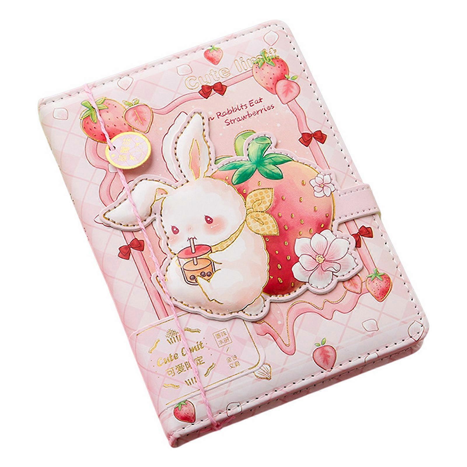 Daily Notebook Color Pages Magnetic Button Thickened Paper 112 Sheets Cartoon Pattern Journal Notebook Home Supplies KAESI