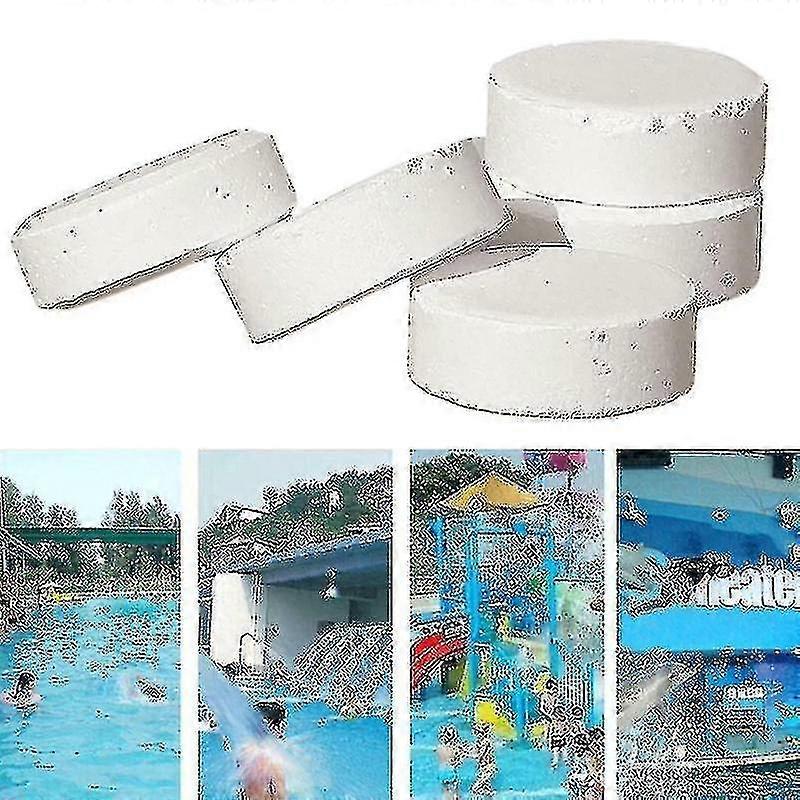 50pcs / 100 / 200pcs Comprimés de chlore Multifonction Désinfection instantanée pour piscine Baignoire Spa