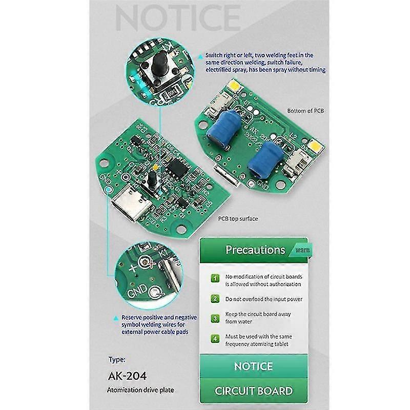 Dual Spray Atomization Module USB Humidifier Driving Circuit Board Atomization Experimental Equipme