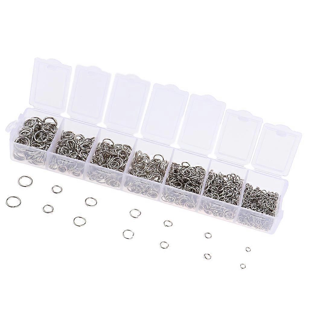 1500 Pcs Open Jump Rings Box Set for DIY Jewelry Making Finding Silver