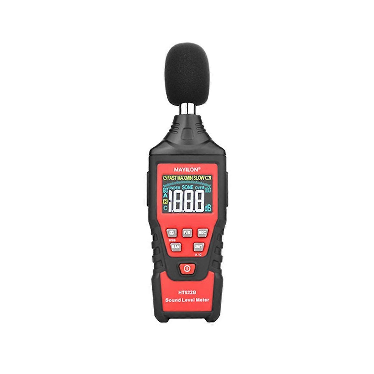 HT622B Digitaler Schallpegelmesser 30DB-130DB LCD-Anzeige Sprachtester Geräusch Dezibel Monitor Sound D