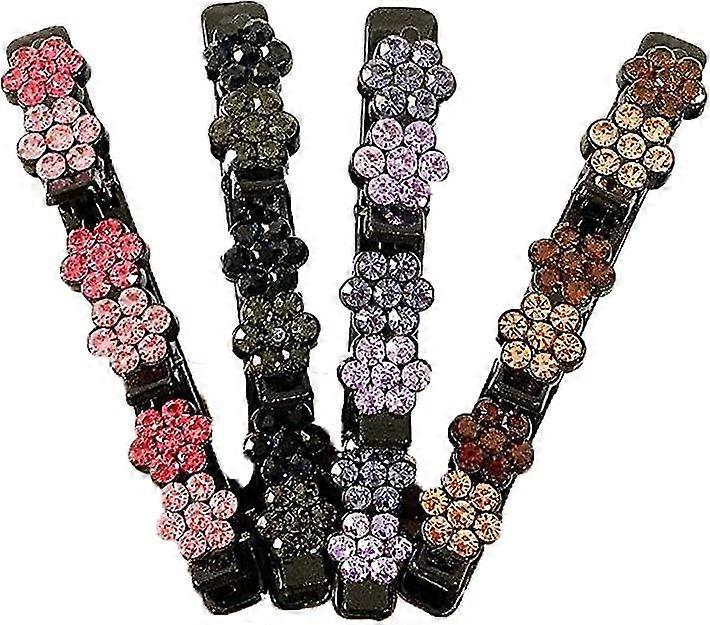 متلألئ كريستال الحجر مضفر الشعر مقاطع لتصفيف الشعر تصفيف الشعر