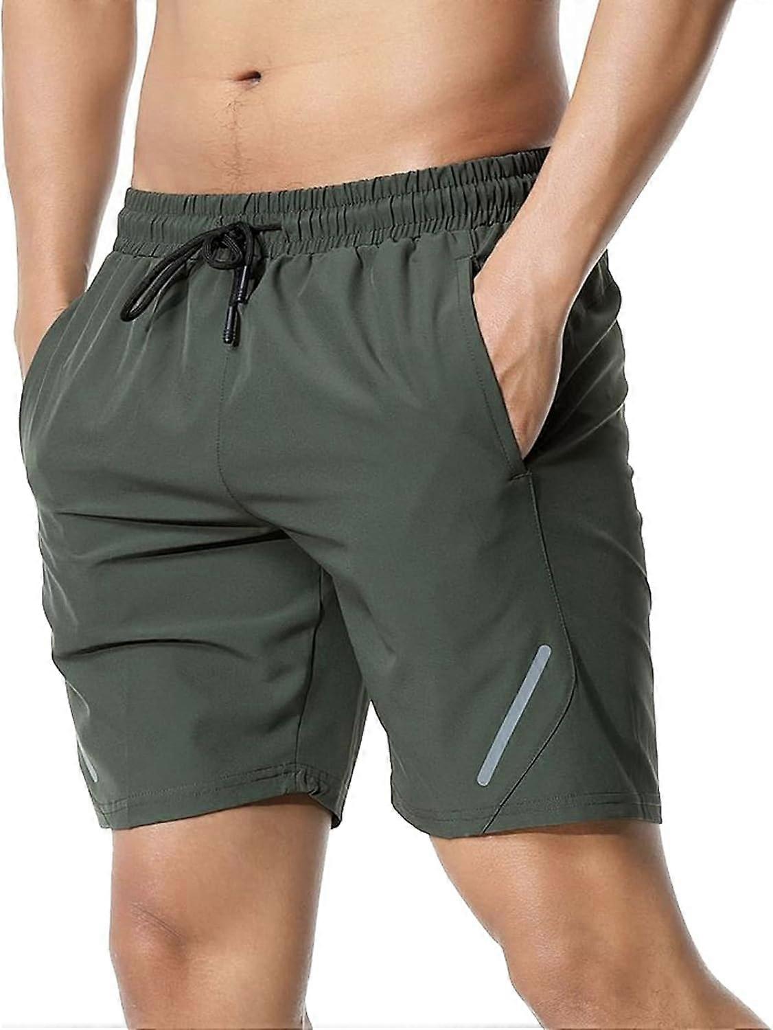 Aiyuego Shorts de course dentraînement pour hommes Sports à séchage rapide léger respirant avec poch
