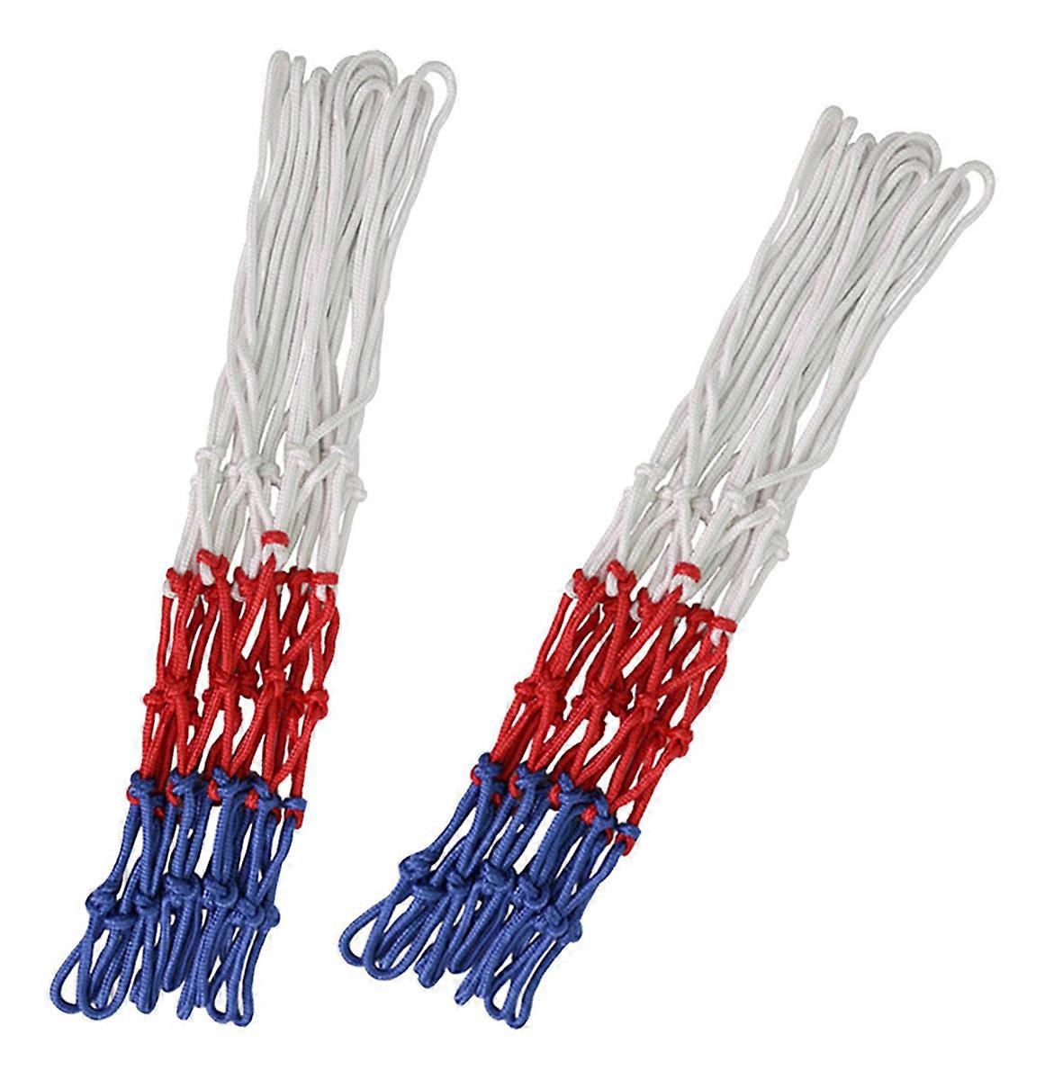 Thickened outdoor sports basketball net,Basketball net thickened polyester blue ball net school game training basketball net polyester blue ball net(C