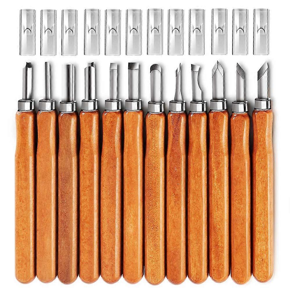 Carbon Steel Wood Carving Tools Kit - Handmade Chisel Knife Set for Kids, Adults, Beginners, and Professionals