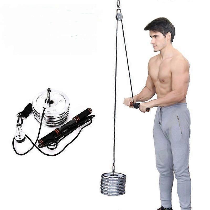 Pull Down Fitness Equipment Household High Pull Rod Trainer Pulley Pull Rope Pull Back Lower Pull Rod Two Ends