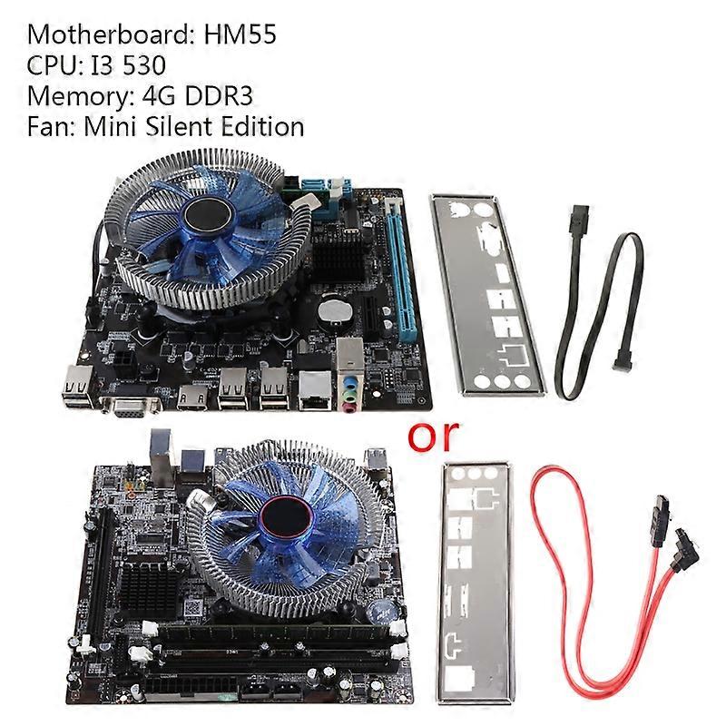 ATX وحدة المعالجة المركزية اللوحة الأم HM55 المقبس LGA1156 VGA DDR3 LGA1156 Core مع مروحة تبريد
