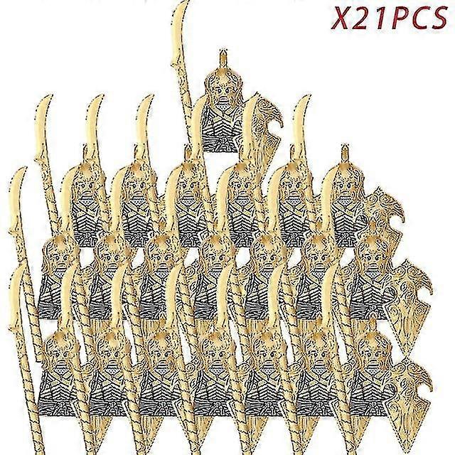 21pcs Classic Medieval Dwarf Warrior Building Blocks