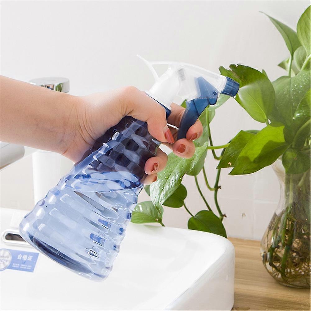 Transparent Plastic Hand Trigger Garden Spray Bottle - Blue Watering Clean (Tower)