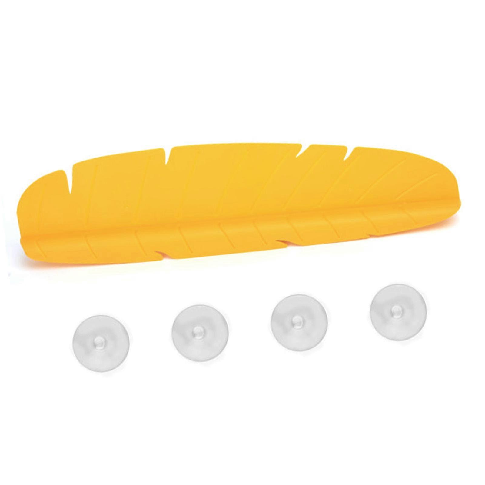 Yellow Sink Splash Guard with Strong Suction and Easy Install for Bathroom Tub