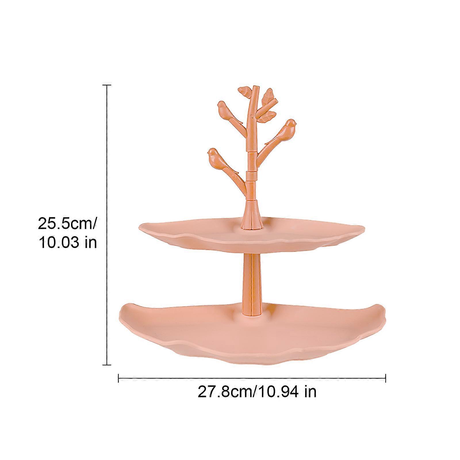 2 Tiers Serving Tray Plate Storage Rack Removable Multifunctional Dessert Display Stand,100% New