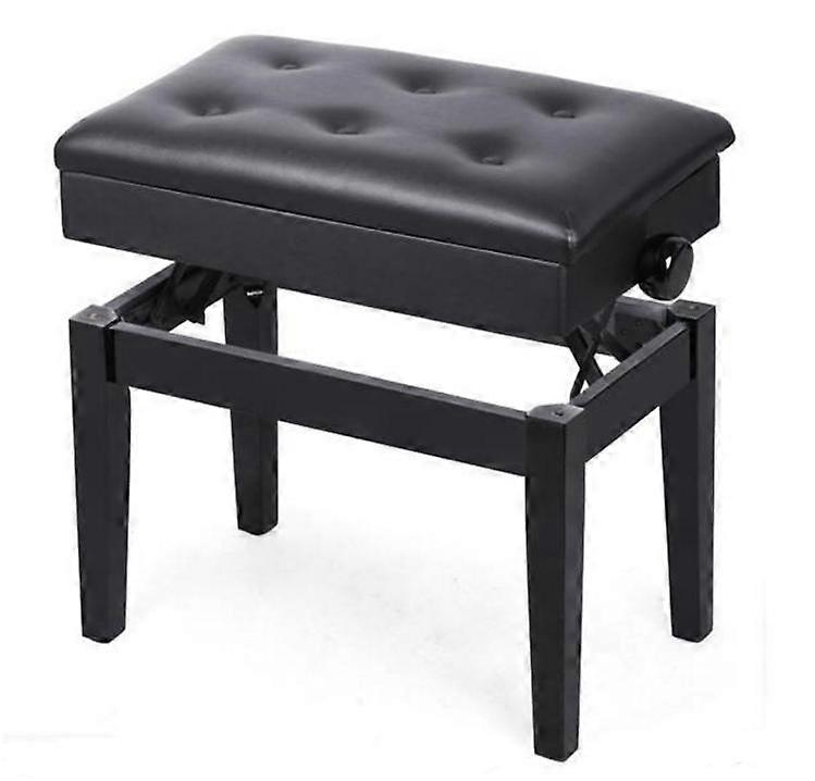 Solid Wood Heavy Piano Stool Height Adjustable Ebony
