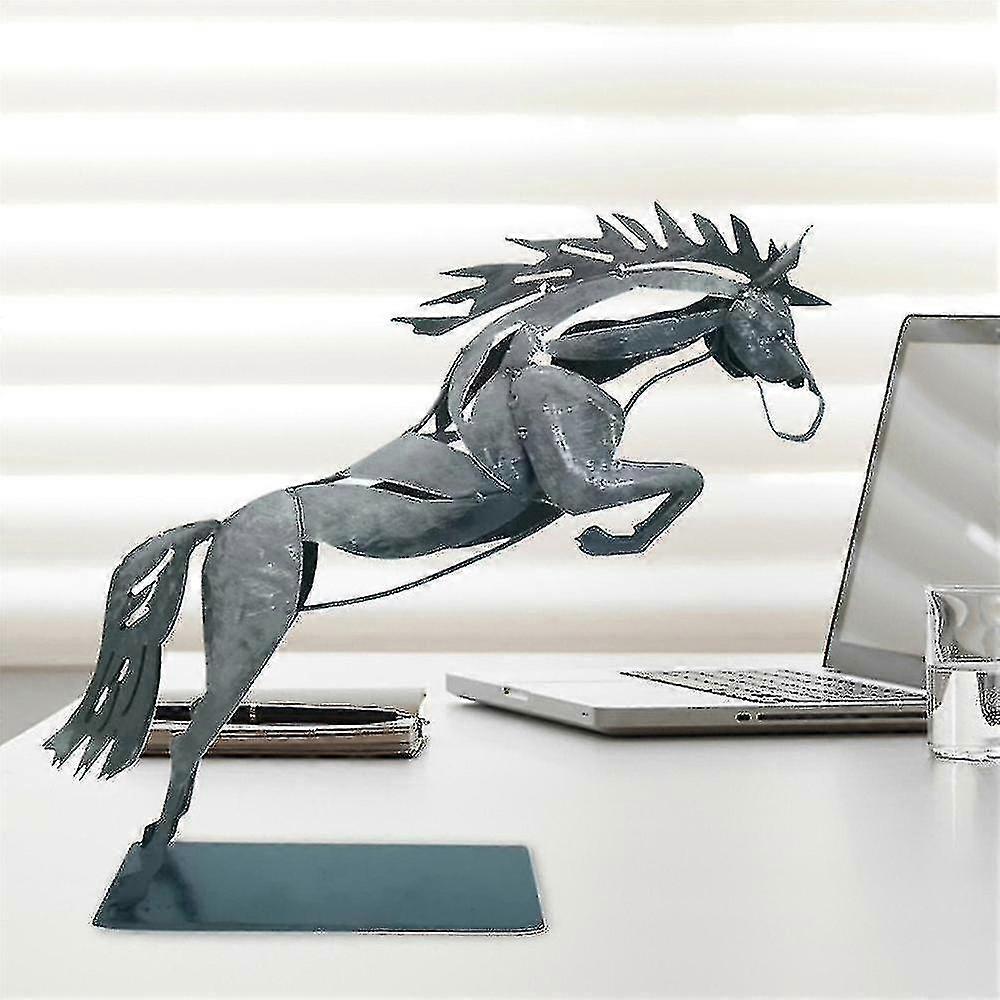 סוס להצלחה פסל בית שולחן עבודה פיסול ברזל קישוט יצירתי מתנה-yujia