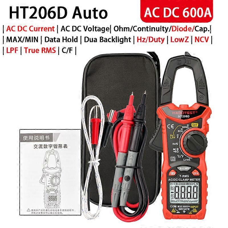 Professional Clamp Multimeter TRMS Diode LPF Clamp Meter Multimetro 600A Pliers Ammeter Pinza Amperimetrica Voltage Tester Tool