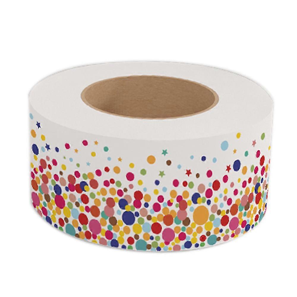 65.6 Feet Bulletin Board Borders - Confetti Scalloped Border Trim for Classroom Decoration
