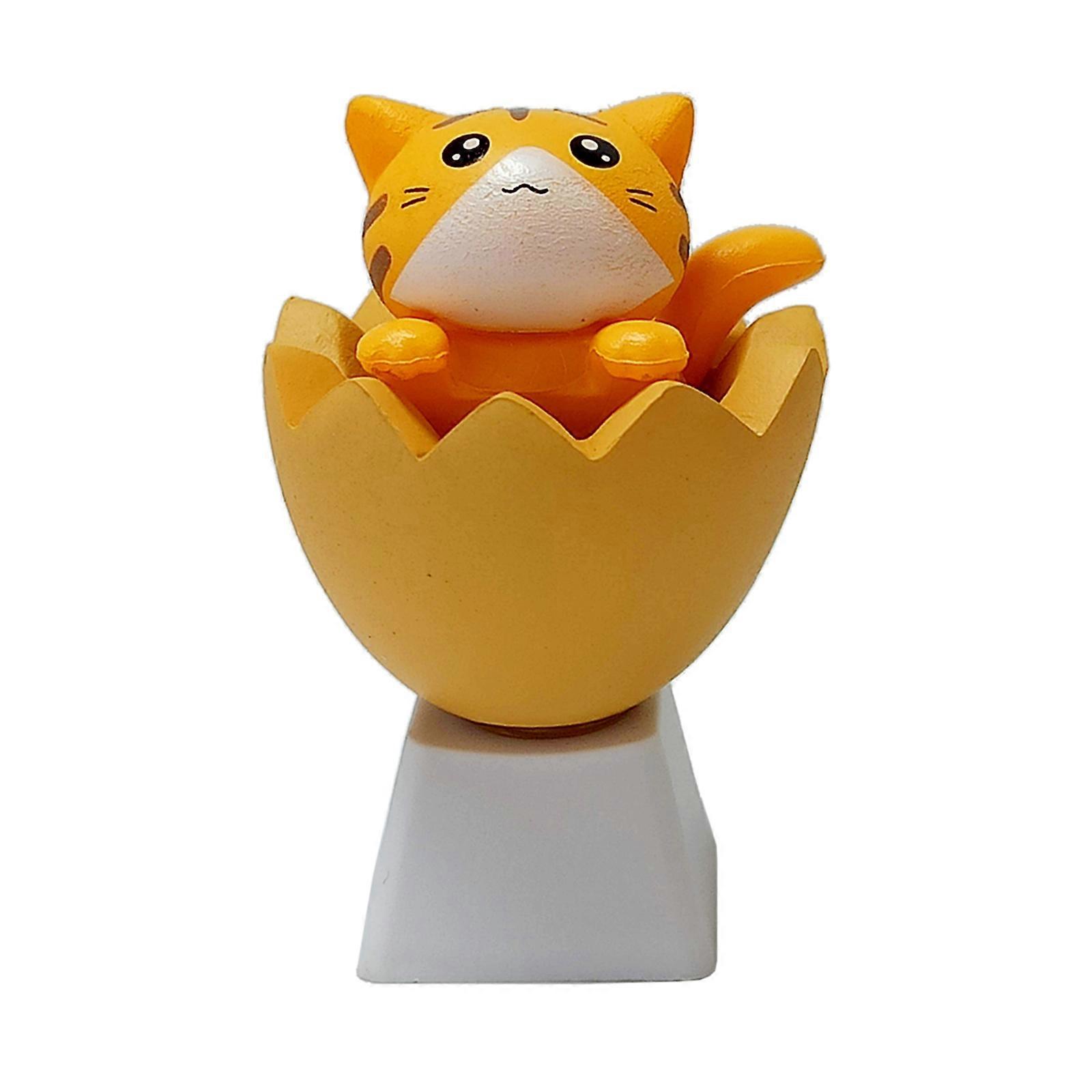 1PC PBT Custom Cartoon Anime Eggshell for Cat Keycap OEM Profile DIY Keycaps Dur