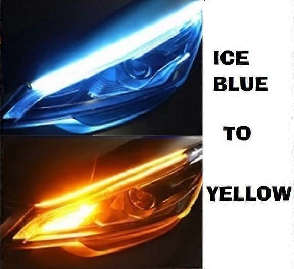 1X 12V Car Led Light Strip DRL Daytime Running Lamp Strips Flexible LED Auto Headlight Surface Decorative Lamp Turn Signal Light