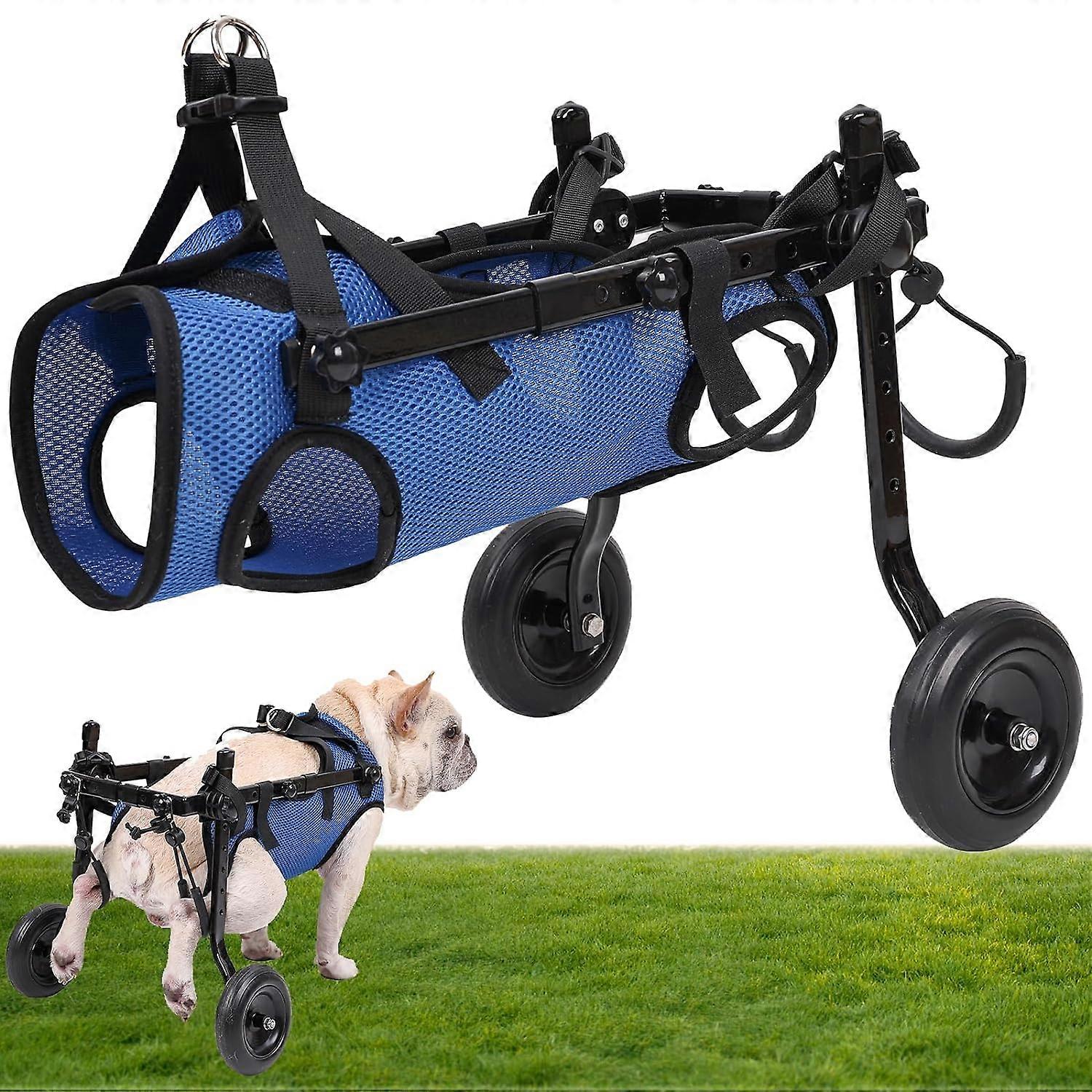 新しいアップグレードされた犬用車椅子、後ろ足用犬用車椅子、調整可能な犬用車椅子後脚、障害のあるペットサポートのための移動補助具