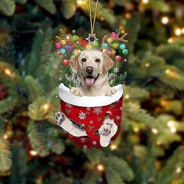 Cute Dog Christmas Hanging Pendant For Home Christmas Tree Pendant Home Decoration Window Car Ornament New Year 2024