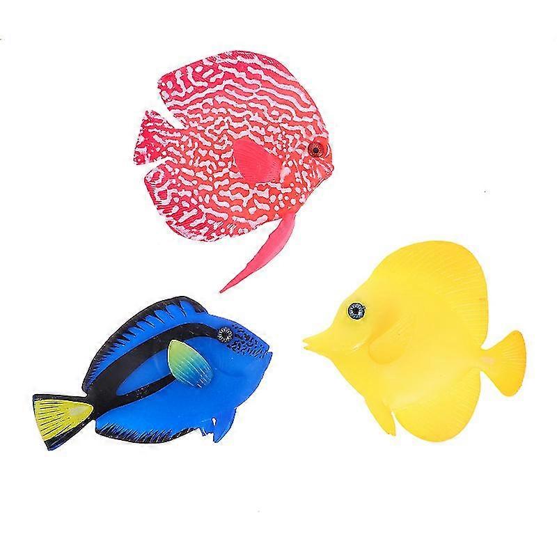 3pcs Lifelike Simulation Tropical Fish Fish Tank Artificial Luminous Fish