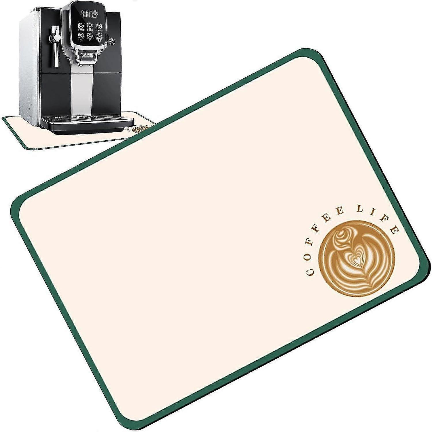 Coffee Bar Mat, Soft Pad For Under Coffee Machine Non-slip, Dish Drying Mat Coffee Accessories With Bottom Rubber Pattern Dish Drying Mat