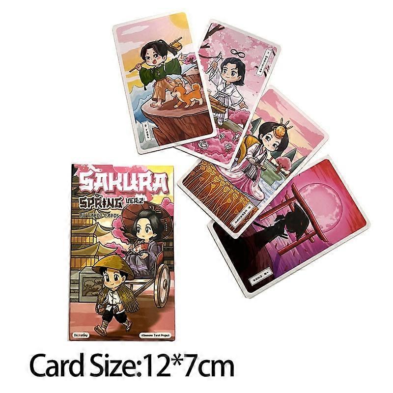 12X7cm  Sakura Spring Tarot V2 Cards Game