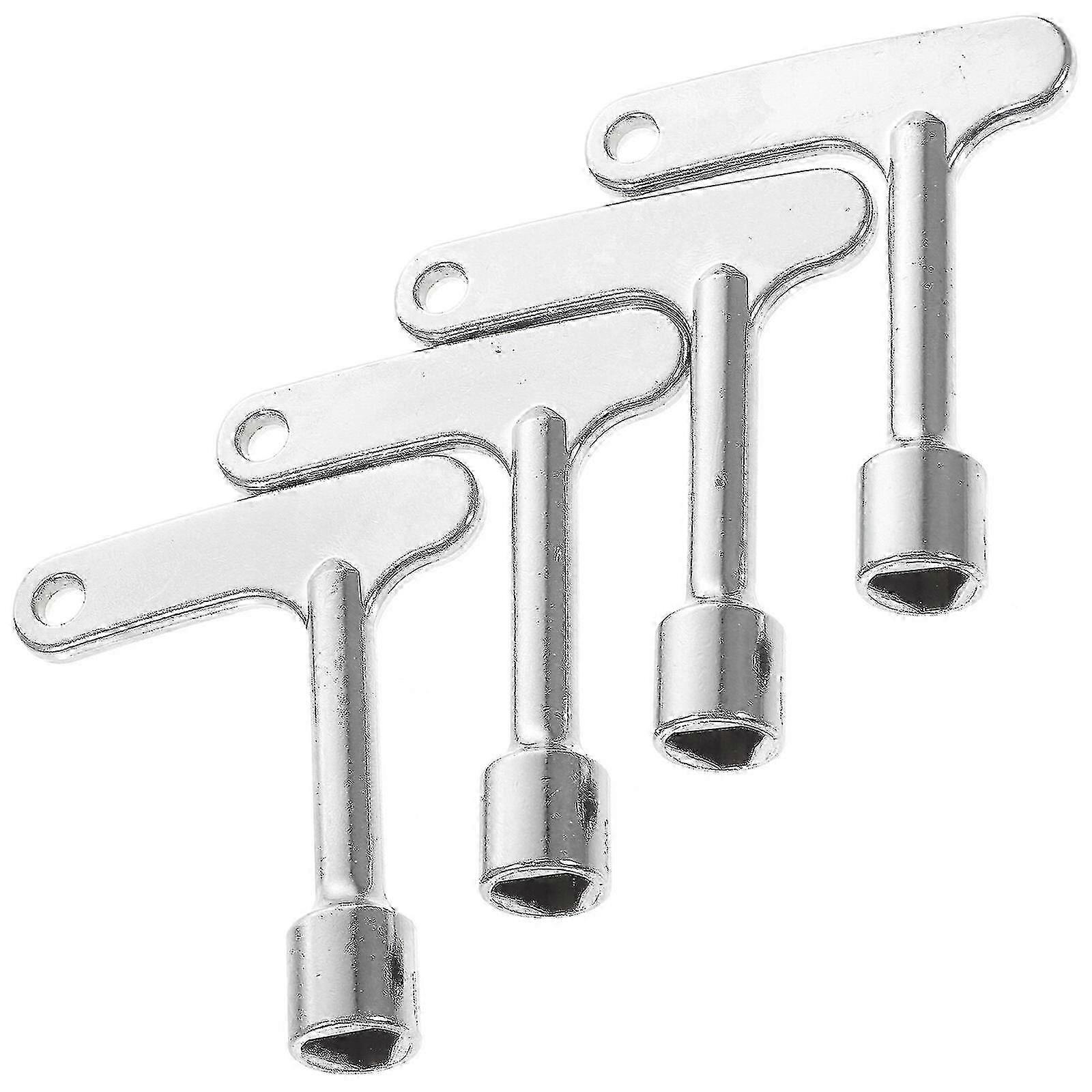 4pcs Elevator Key Elevator Service Key Triangle Panel Lock Triangle Spanner