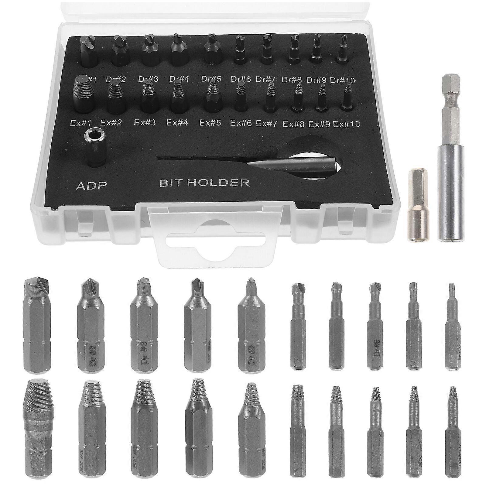 1 Set Screw Extractor Broken Bolt Remover Stripped Screw Removal Tool Screw Extractor