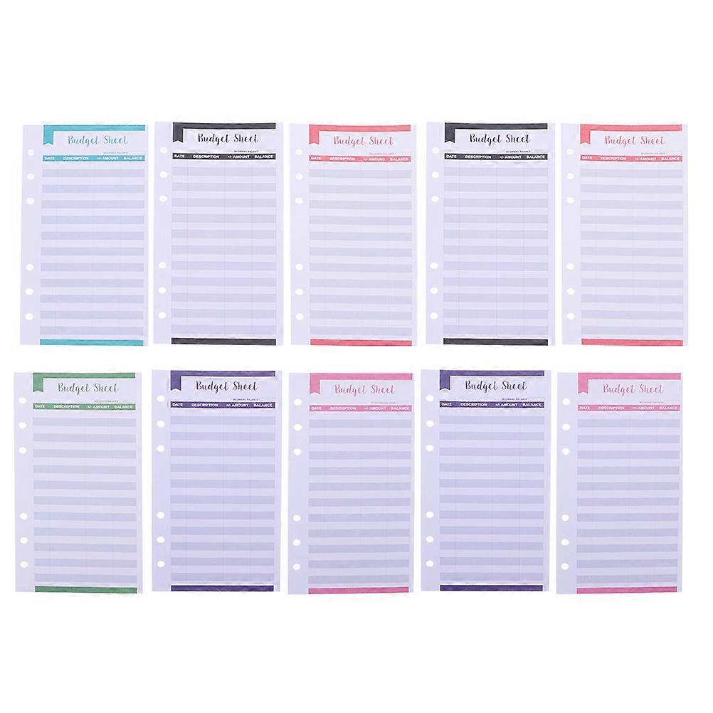 40Pcs Binder Budget Sheets Expense Budget Sheets for Personal Use (Assorted Color)