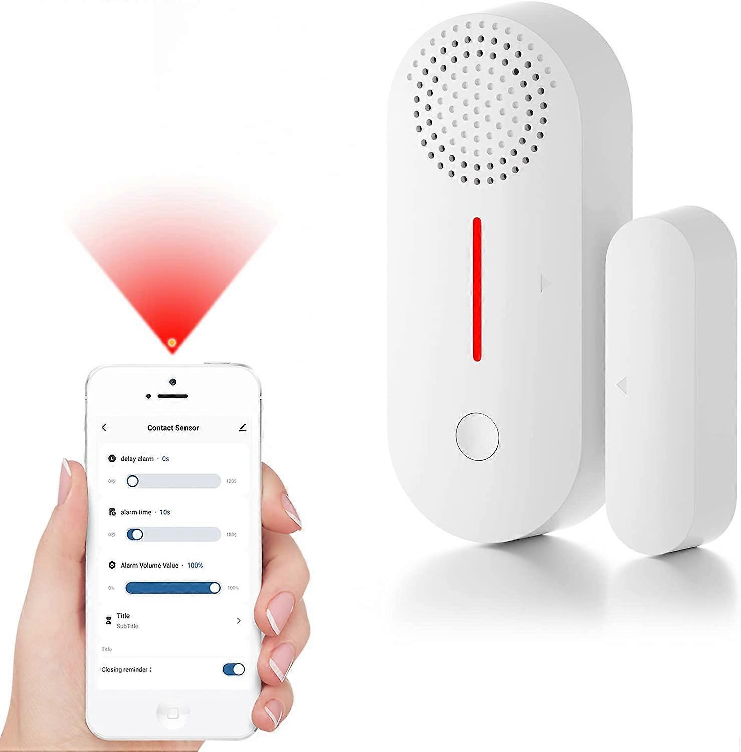 WIFI window alarm door safety alarm sensor, intelligent sound alarm application remote control automatic control automatic anti -theft detection child