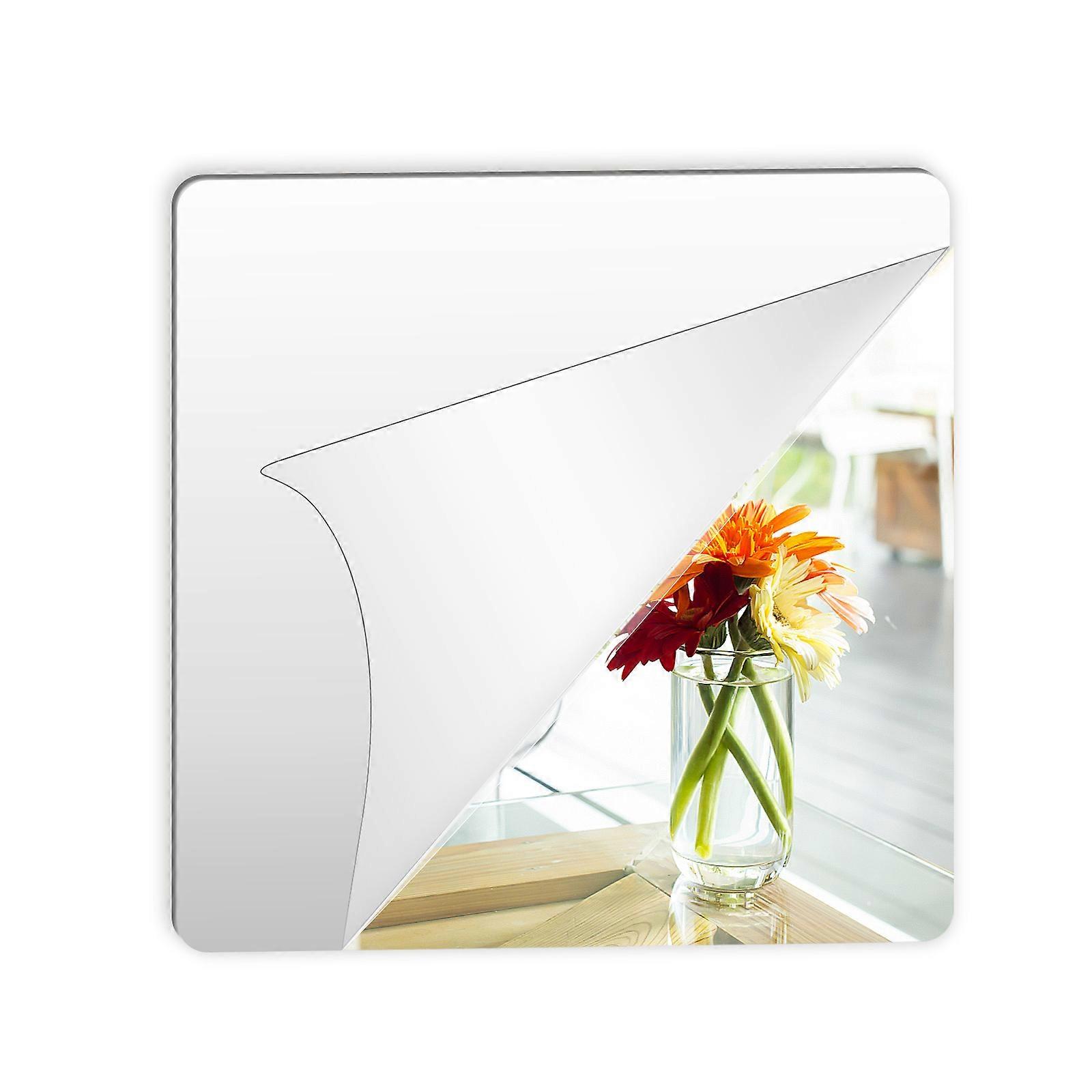 Mirror Sheets,Wall Mirror Stickers Set Cuttable Mirror Self Adhesive Acrylic Mirror Tiles Mirror Decor