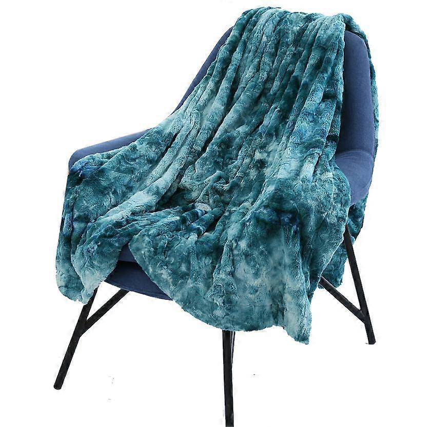 Faux Fur Throw Blanket - Super Soft Furry Blankets for Sofa, Bed