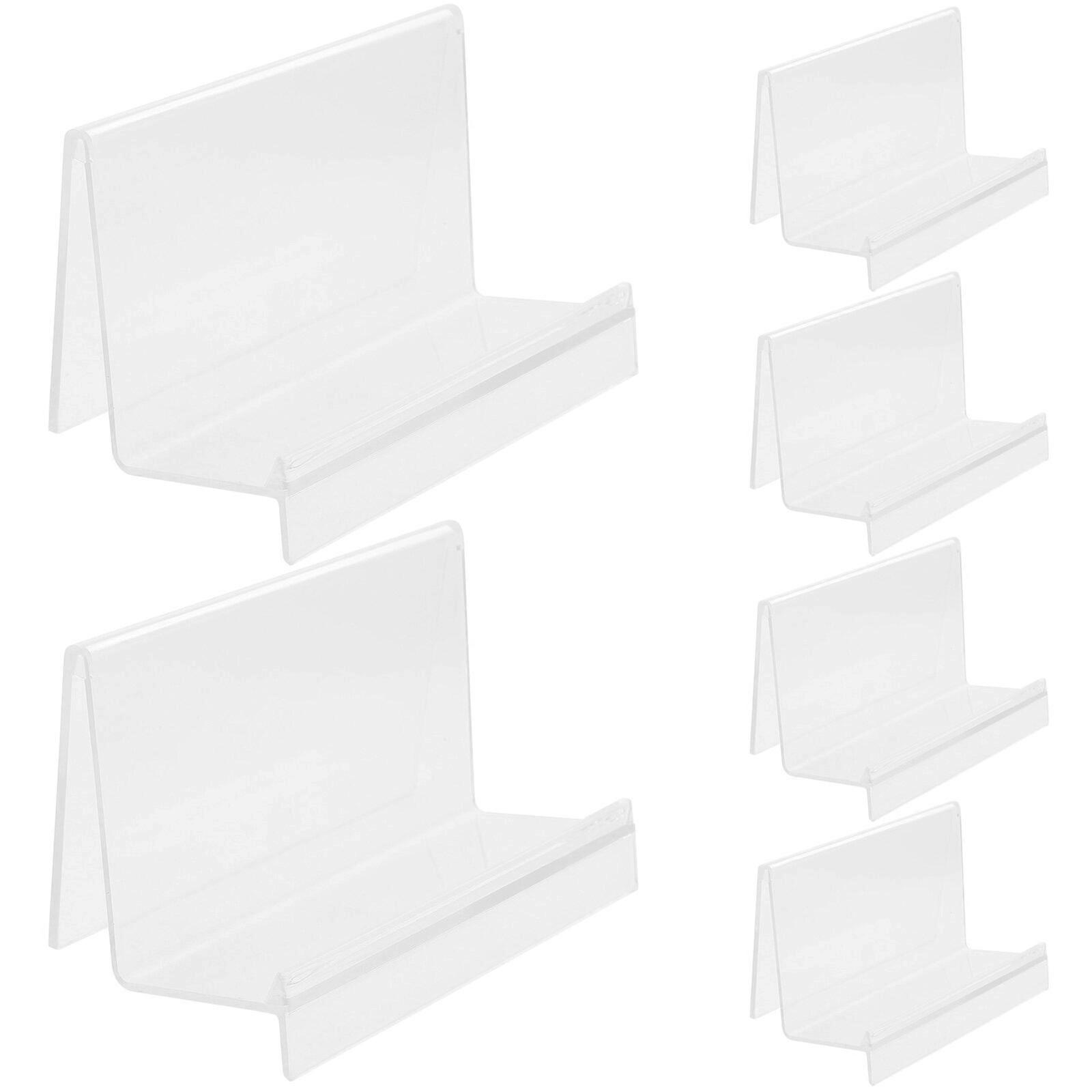 6pcs Clear Wallet Display Stands Retail Store Shelf Wallet Display Rack Organizer