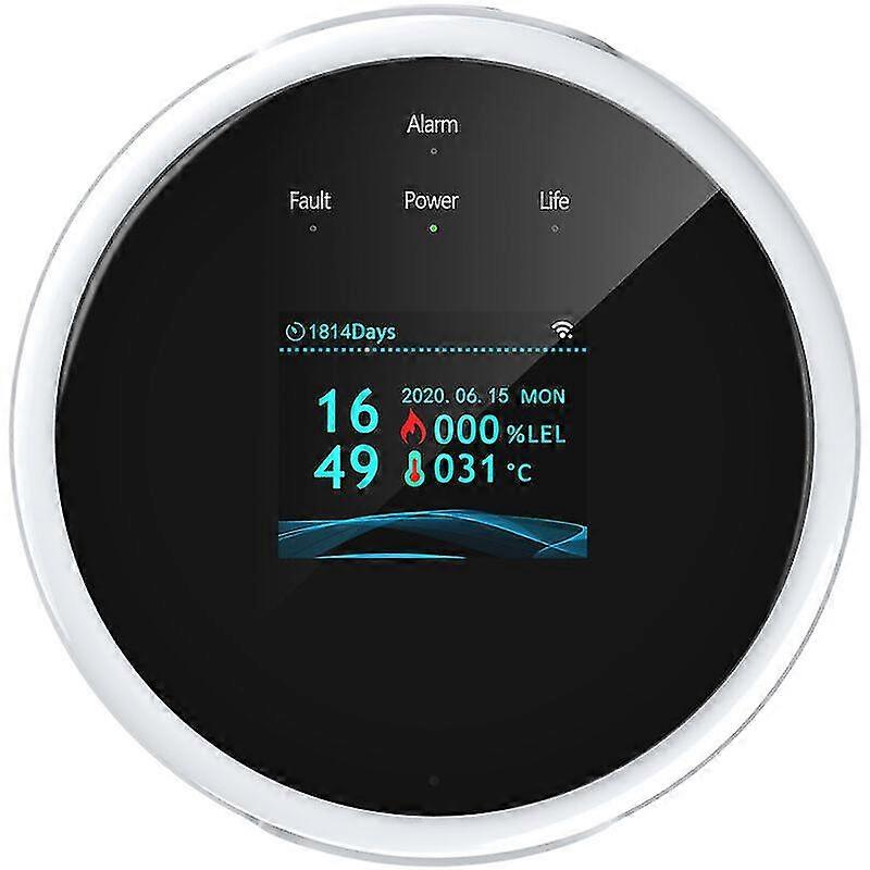 Wifi Gas Leak Detector And Fire Alarm Lcd Display Wall Mounted App Control Smart Wi-fi Natural Gas/ Lpg Tester Methane Alarm Buzzler