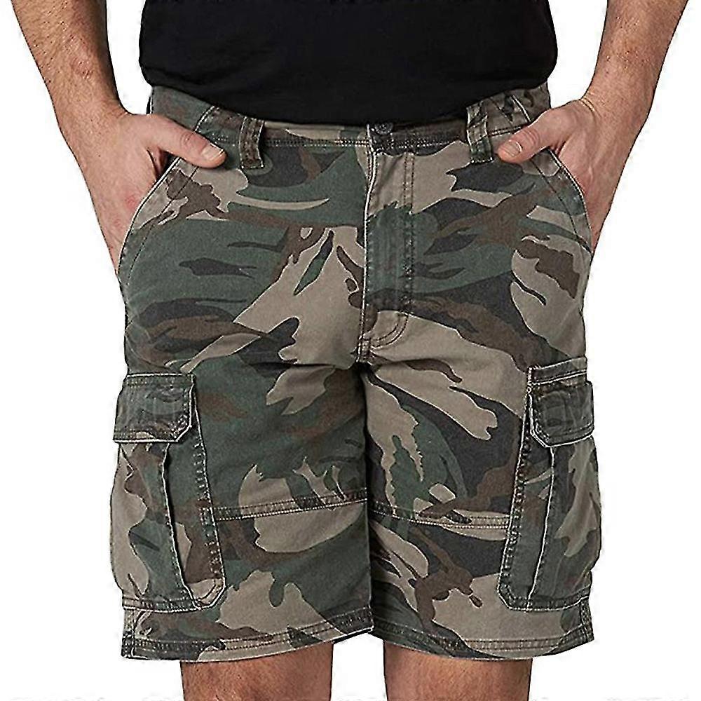 الرجال السراويل الصيفية عارضة متعددة جيوب مستقيمة الساق السراويل القصيرة