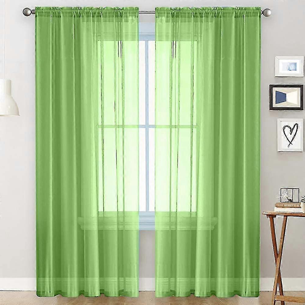 Voile Curtains With Ruffles In Linen Optics Transparen - D