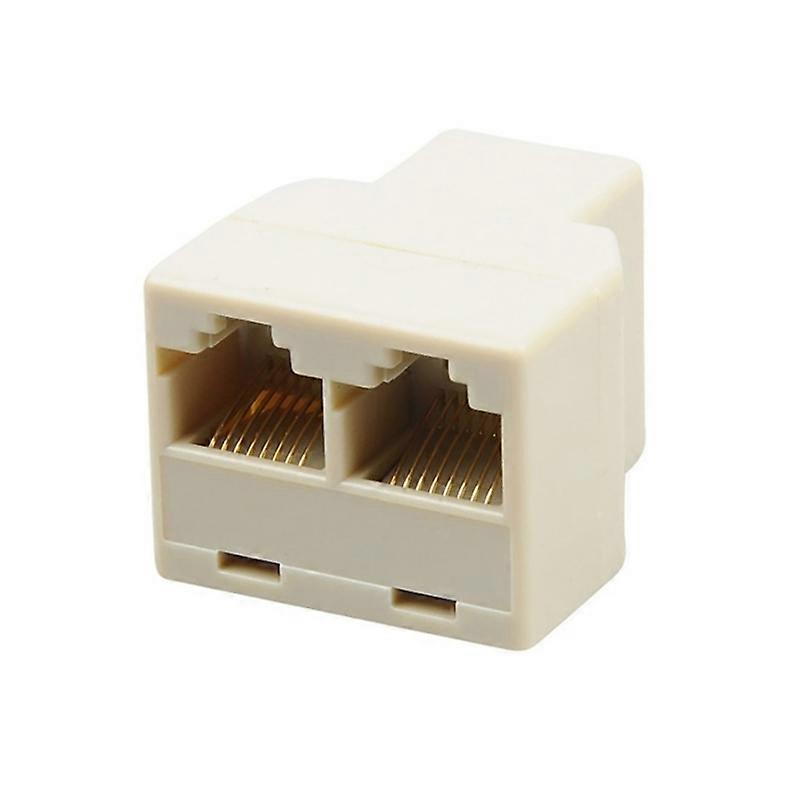 Connector 1 to 2 Way Parallel Wiring Small Ethernet Network Adapter JIKAIX