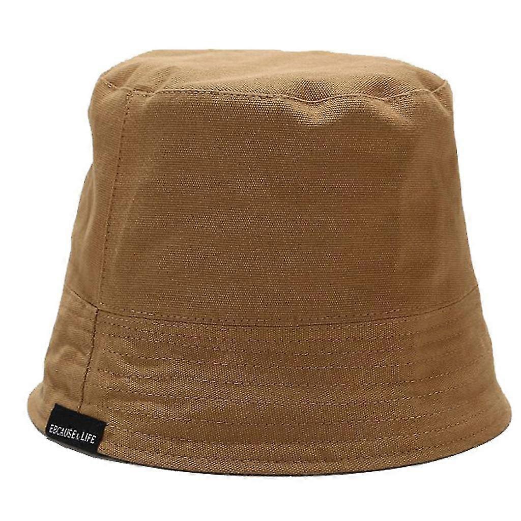 Unisex Reversible Dome Bucket Hat Letters Label Sunscreen Foldable Fisherman Cap