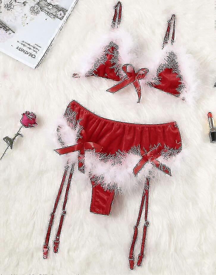 Sexy Christmas Lingerie Set Christmas Underwear Bra And Panty Garter Hot  Erotic Fantasia Sexy Baby | Fruugo IT