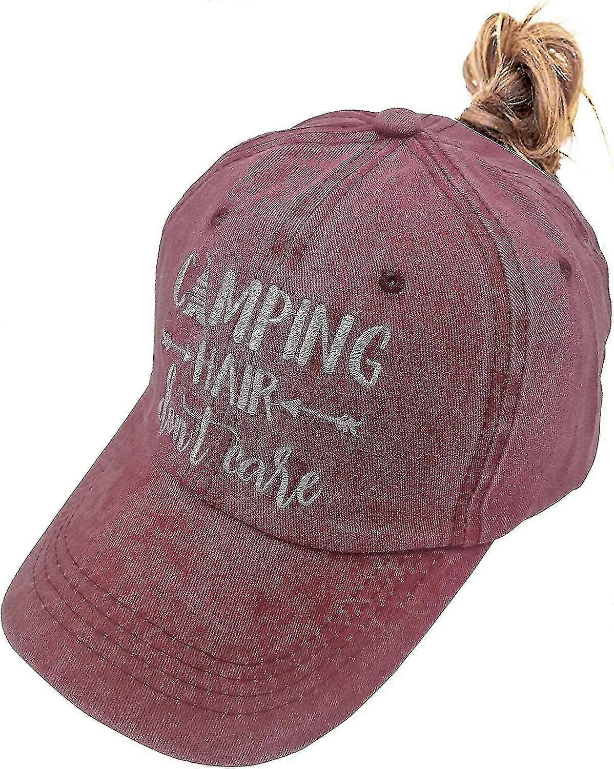 للجنسين التخييم الشعر دون T Care 1 خمر الجينز قبعة بيسبول الكلاسيكية القطن أبي قبعة قابل للتعديل كاب عادي