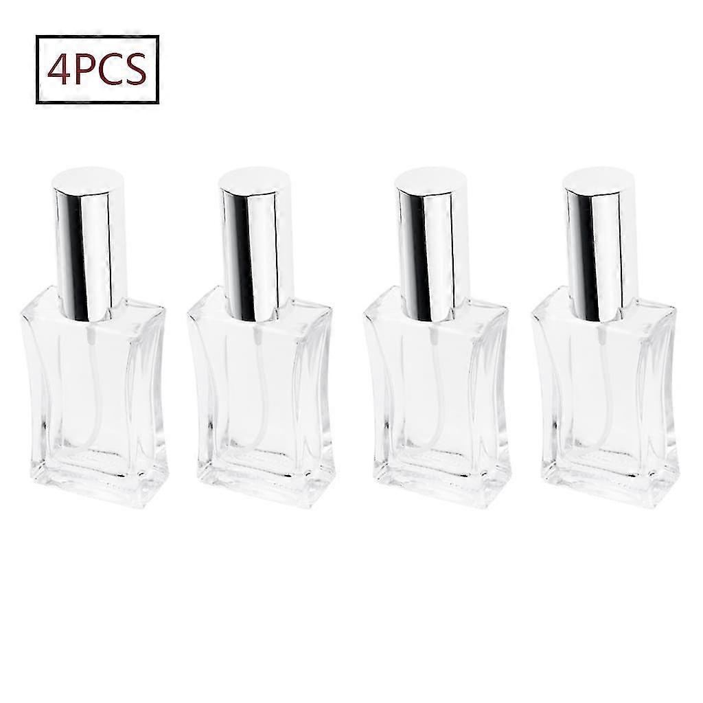 4 Pcs Perfume Bottle Empty 50ml With Atomizer Pump, Clear Glass Bottle