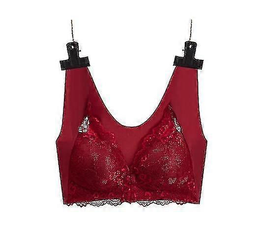 Kvinders Plus Size BH Front Fuld kop Push Up BH Polstret Sømløs Klassisk BH Komfort Brede stropper Blonde BH Kvinders BH