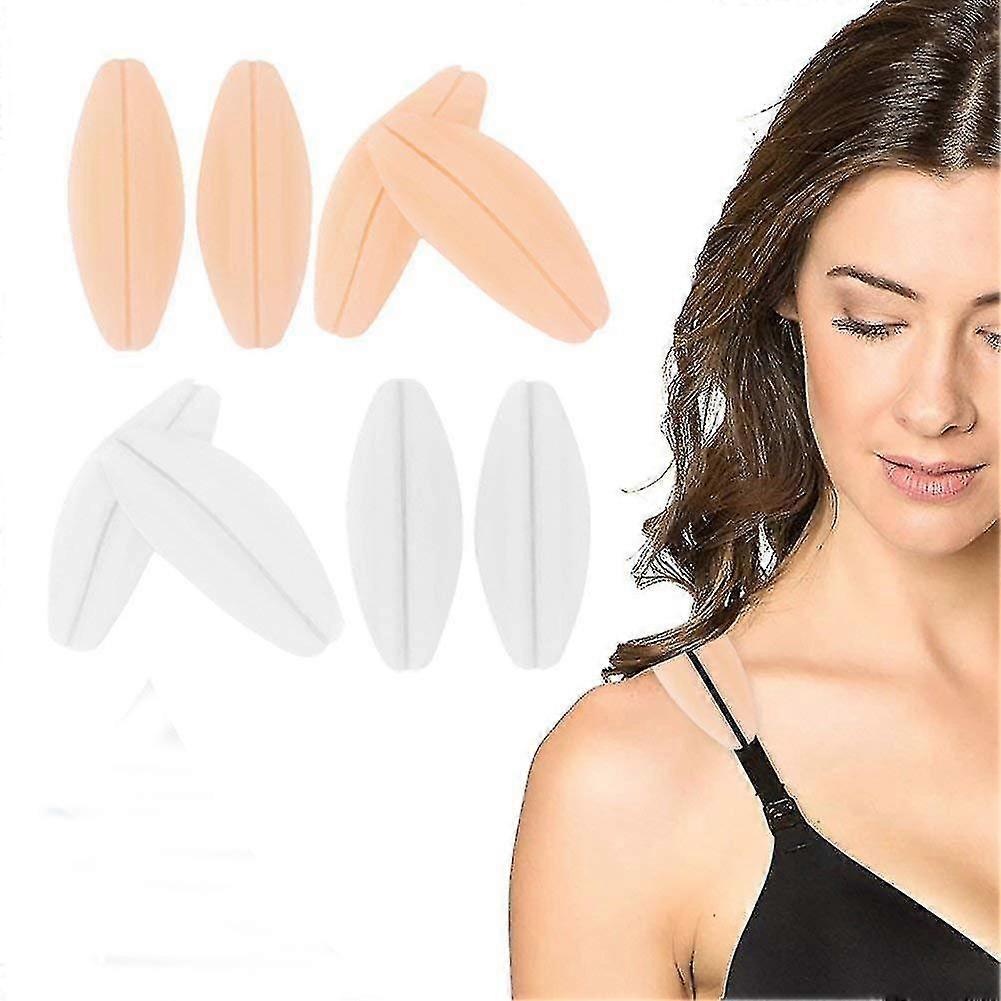 4 Pairs Soft Silicone Bra Strap Cushions Holder , Non-slip Protector Pads