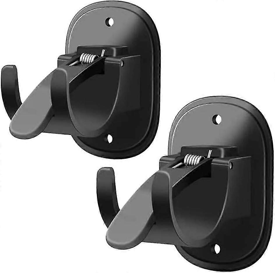 2pcs Self Adhesive Curtain Rod Brackets,curtain Rod Hooks,curtain Rods No Drilling,curtain Rod Brackets For Wall,for 0.6~1.7 Inch Curtain Rod